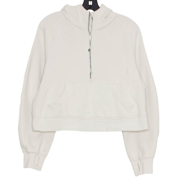 Lululemon Scuba Hoodie Oversized Half Zip Athleisure Minimalist Y2K Bone XS/S - Picture 1 of 8
